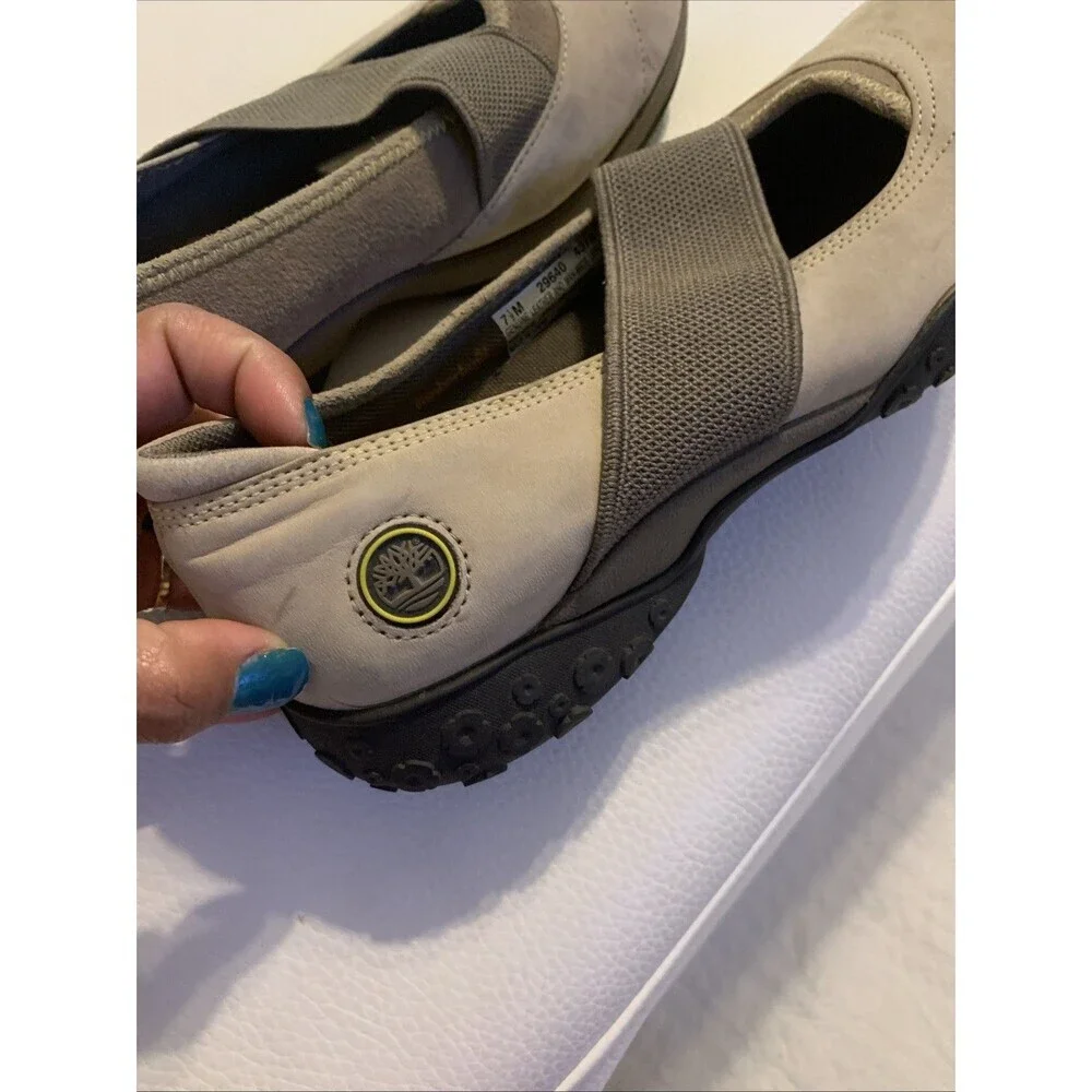 ✿ TIMBERLAND Smart Comfort Sand Nubuck Leather Mary-Janes 7.5
